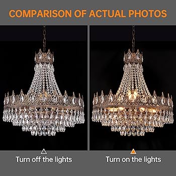 アンティーク　クレイドル TOCHIC French Empire Crystal Chandelier, 9-Light Farmhouse